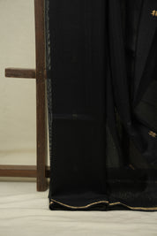 Black Maheshwari Saree - SRBMS1220