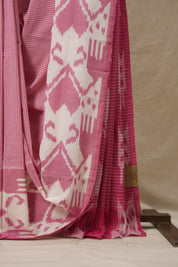 Pink Pochampalli Cotton Ikat Saree - SRPPCIS712
