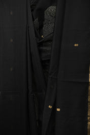 Black Maheshwari Saree - SRBMS1220