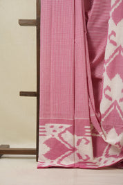 Pink Pochampalli Cotton Ikat Saree - SRPPCIS712