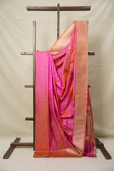 Peach- Pink Banarasi Silk Saree - SRPPBSS019