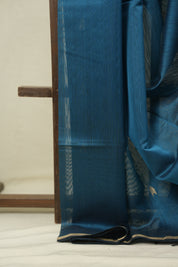 Peacock Blue Maheshwari Saree - SRPBMS1202