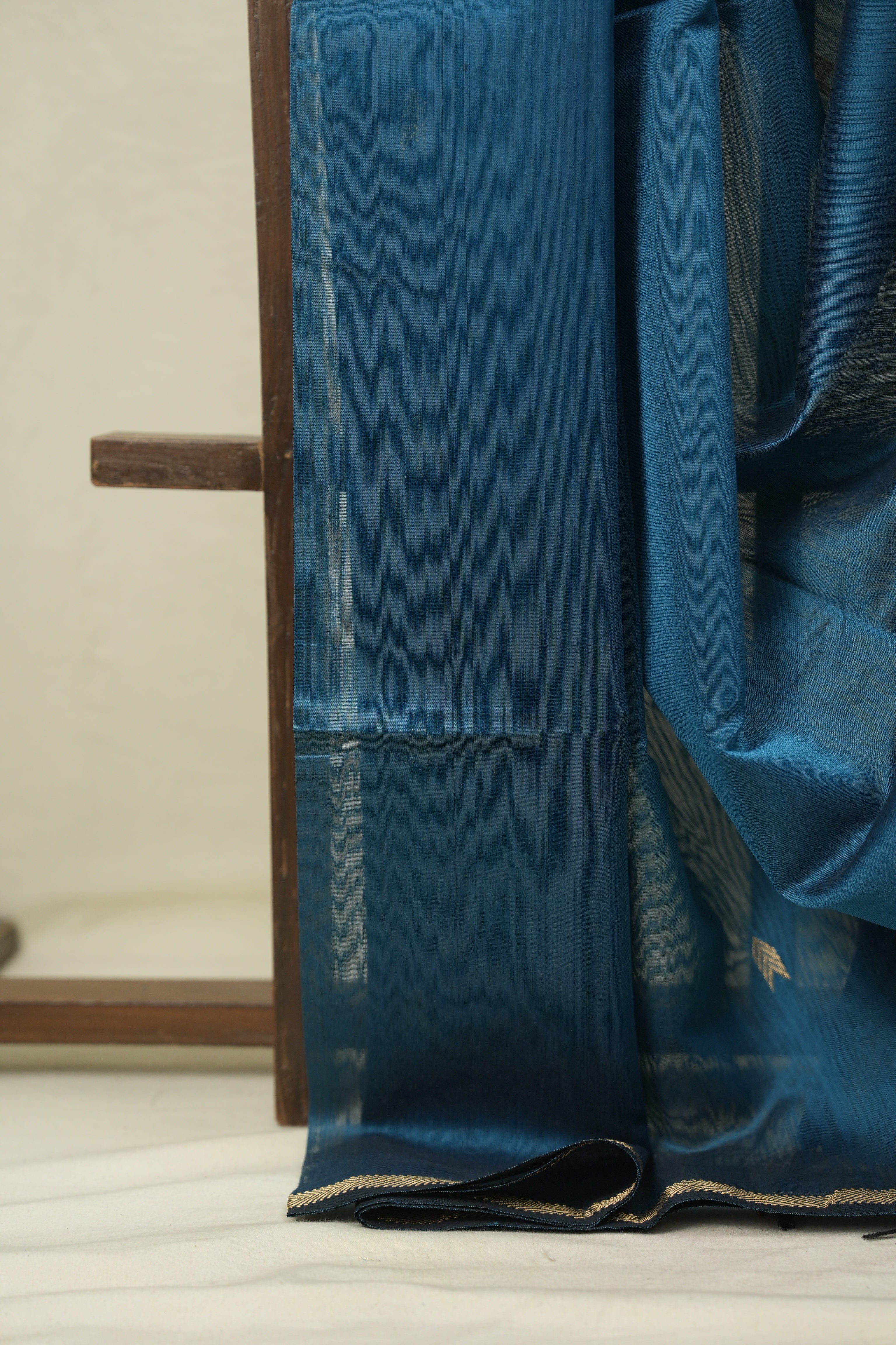 Peacock Blue Maheshwari Saree - SRPBMS1202