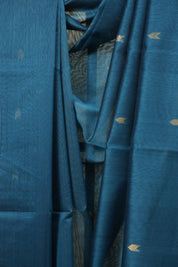 Peacock Blue Maheshwari Saree - SRPBMS1202