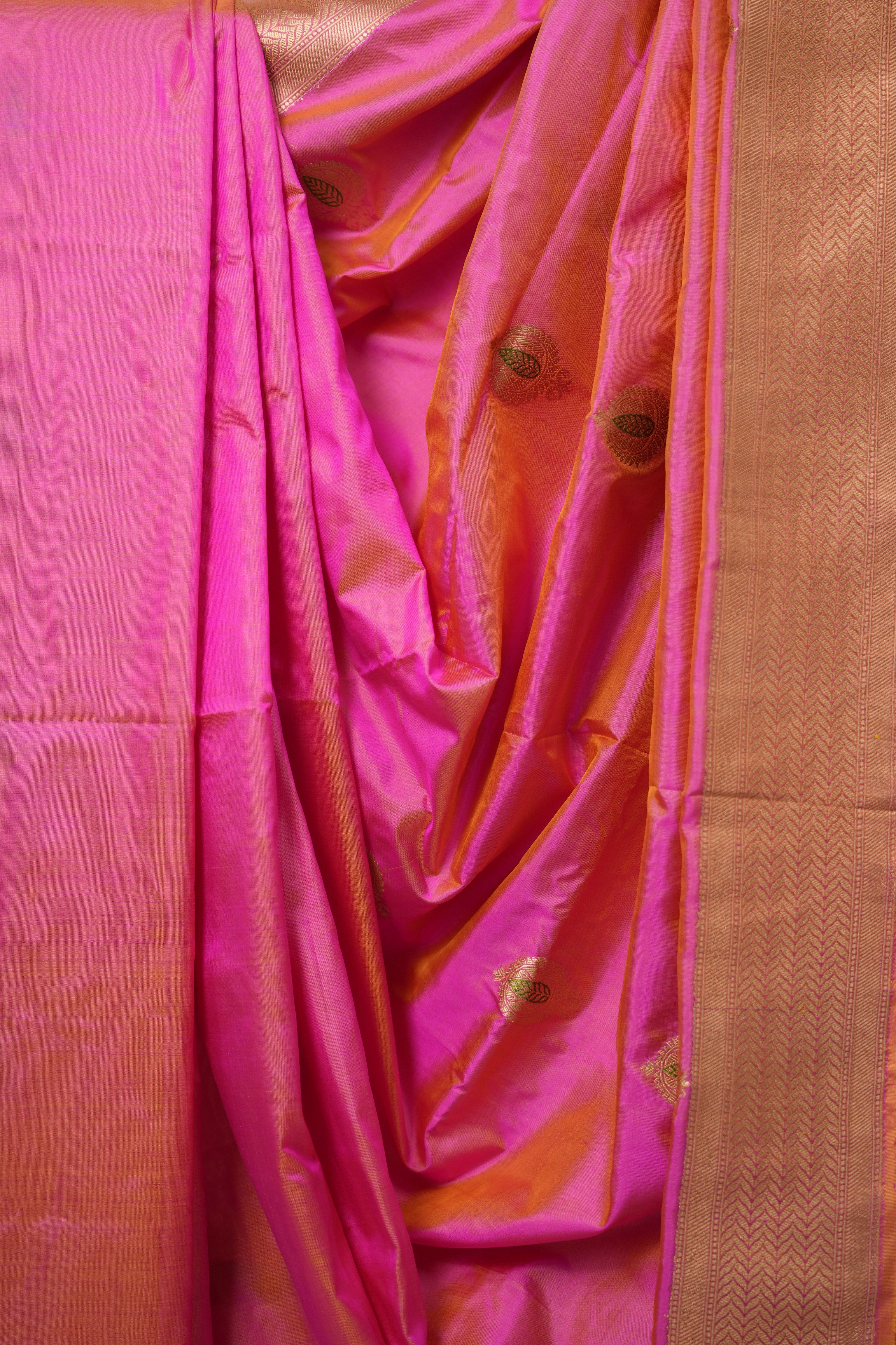 Peach- Pink Banarasi Silk Saree - SRPPBSS019