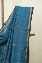 Peacock Blue Maheshwari Saree - SRPBMS1202