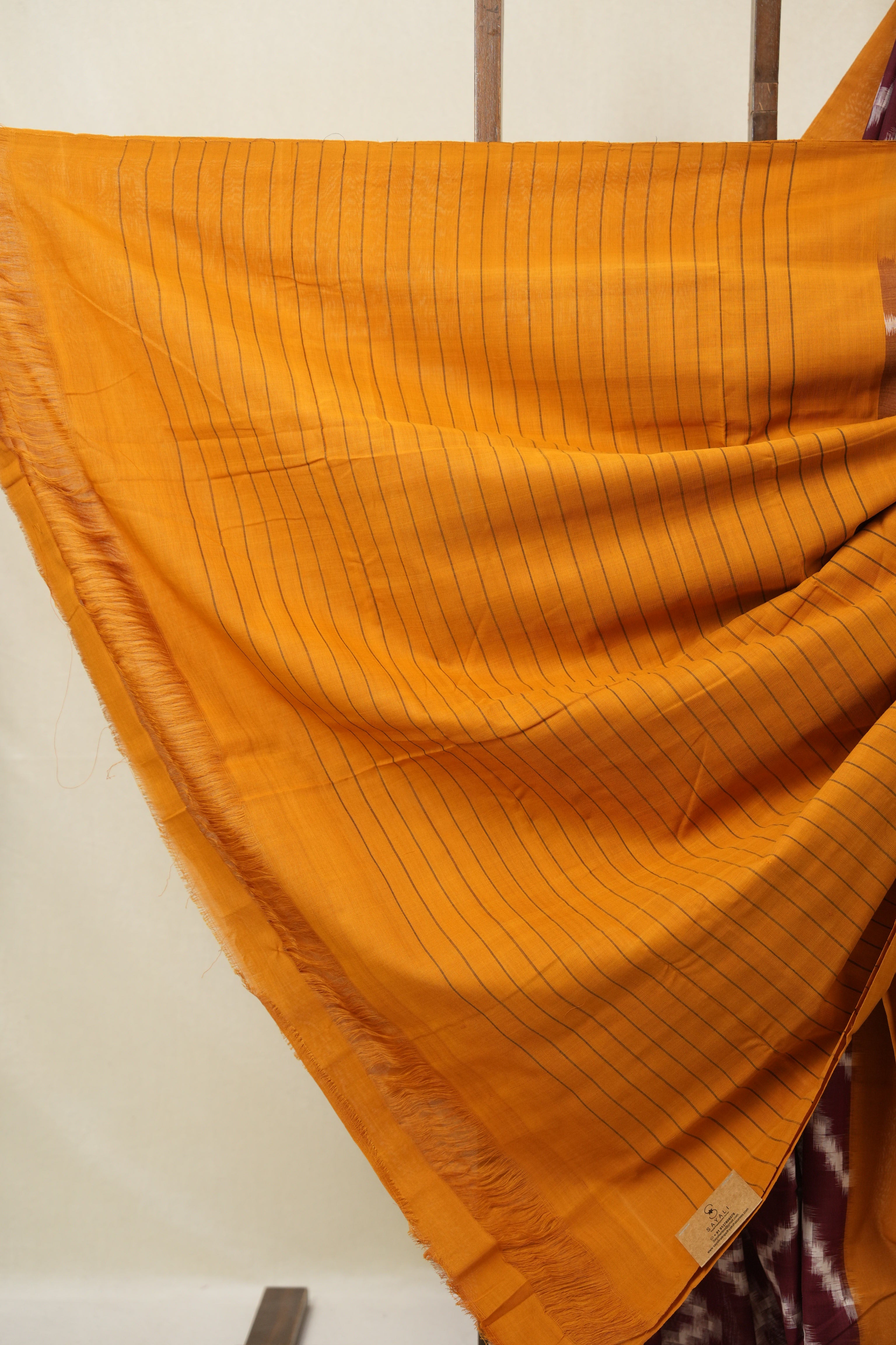 Maroon Pochampalli Cotton Ikat Saree - SRMPCIS713