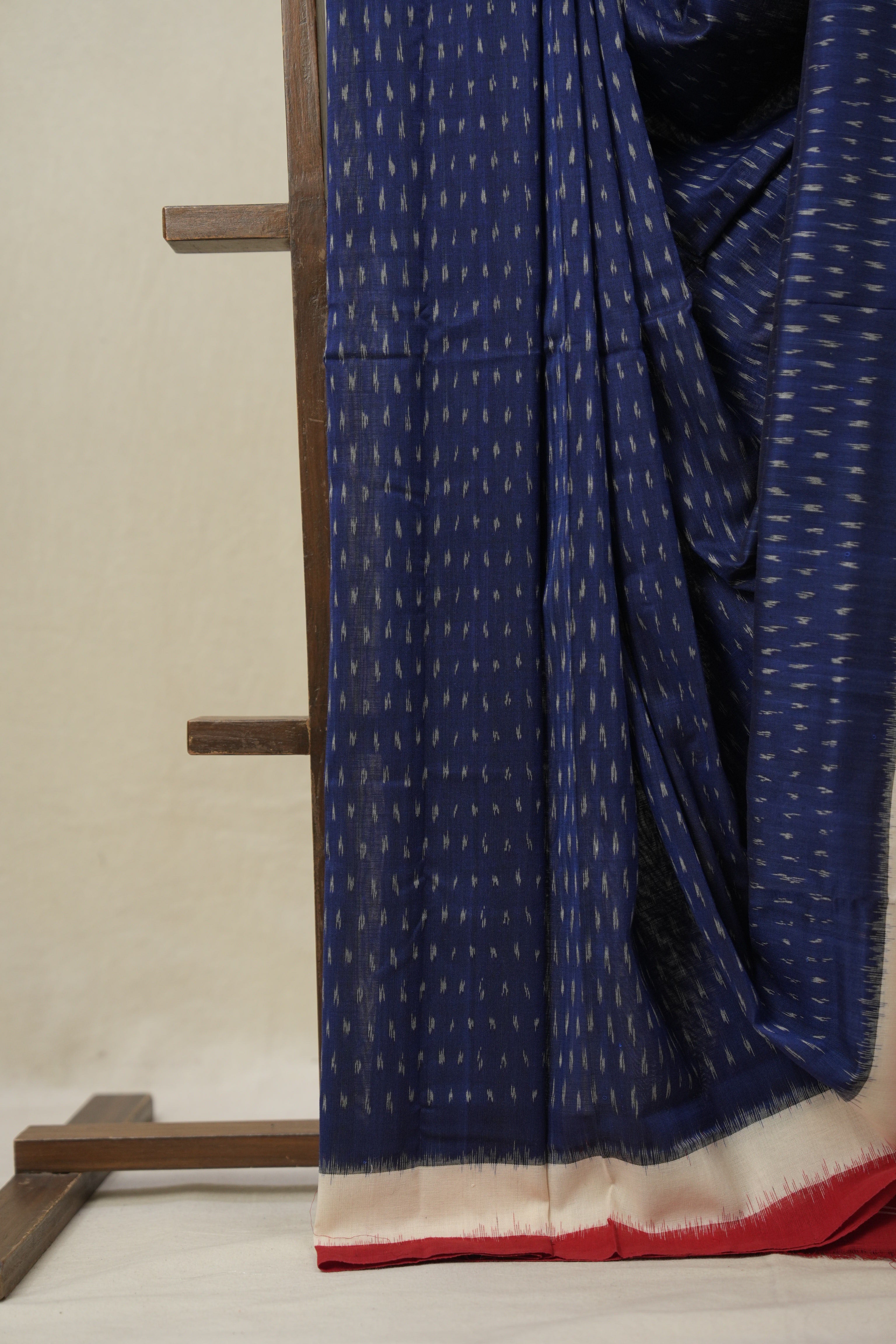 Blue Pochampalli Cotton Ikat Saree - SRBPCIS663