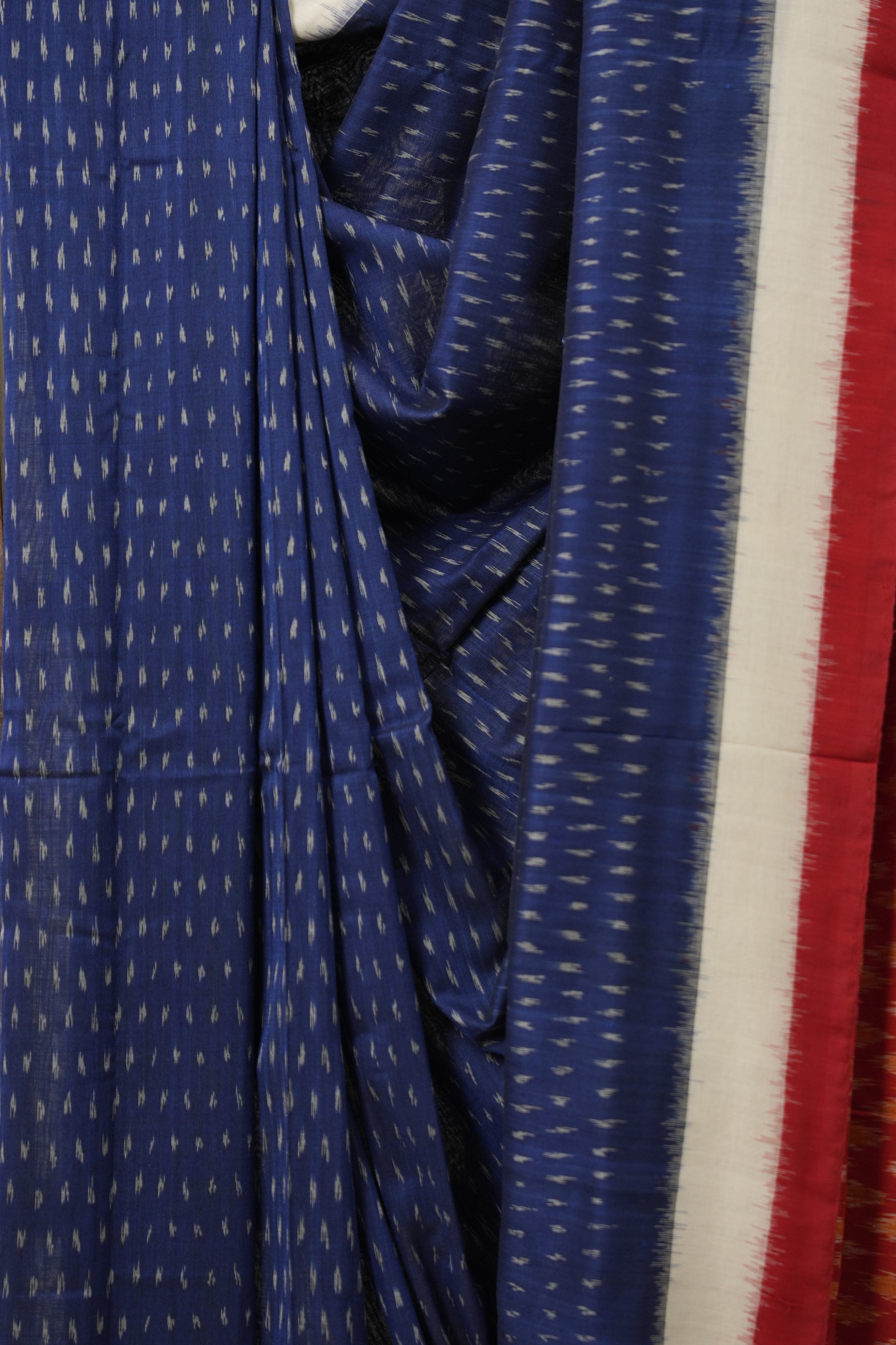 Blue Pochampalli Cotton Ikat Saree - SRBPCIS663