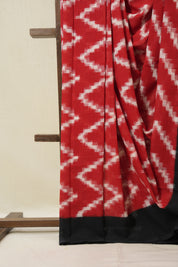Red Pochampalli Cotton Ikat Saree - SRRPCIS714