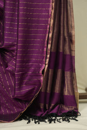 Purple Maheshwari Saree - SRPMS1214