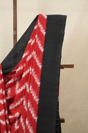Red Pochampalli Cotton Ikat Saree - SRRPCIS714
