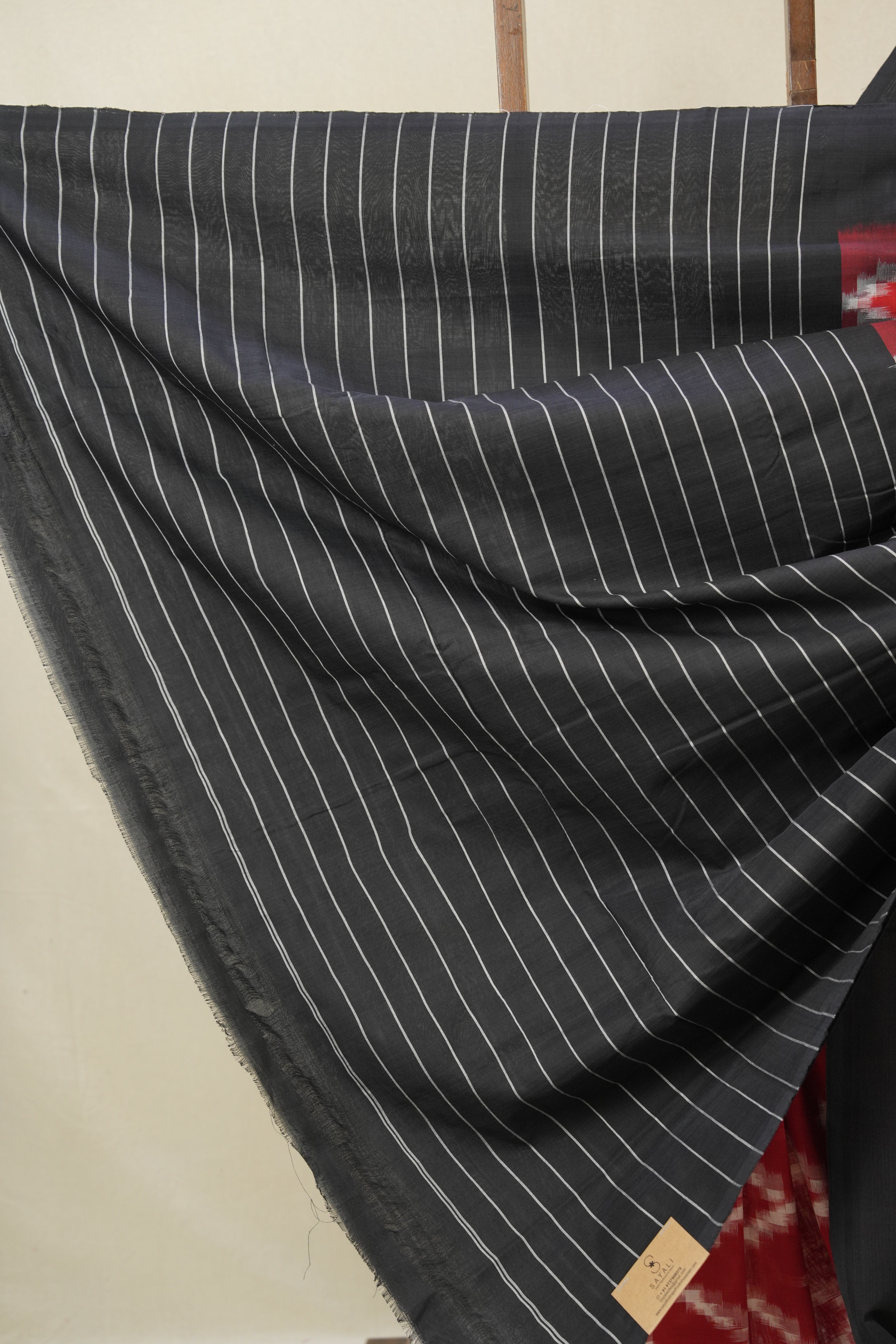 Red Pochampalli Cotton Ikat Saree - SRRPCIS714