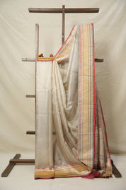 Cream Tissue Banarasi Silk Saree - SRCTBSS013