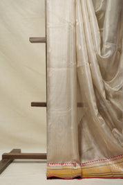 Cream Tissue Banarasi Silk Saree - SRCTBSS013