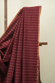 Maroon Maheshwari Saree - SRMMS1209