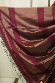 Maroon Maheshwari Saree - SRMMS1209