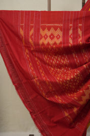 Musturd Yellow Pochampalli Cotton Ikat Saree - SRMYPCIS661
