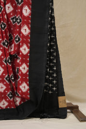 Red Pochampalli Cotton Ikat Saree - SRRPCIS716