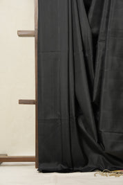 Black Soft Silk Saree - SRBSSS355