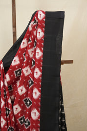 Red Pochampalli Cotton Ikat Saree - SRRPCIS716