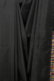 Black Soft Silk Saree - SRBSSS355
