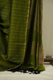 Mehandi Green Maheshwari Saree - SRMGMS1212