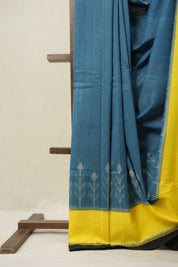 Teal Blue Pochampalli Cotton Ikat Saree - SRTBPCIS660