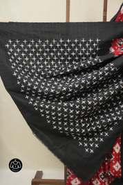 Red Pochampalli Cotton Ikat Saree - SRRPCIS716