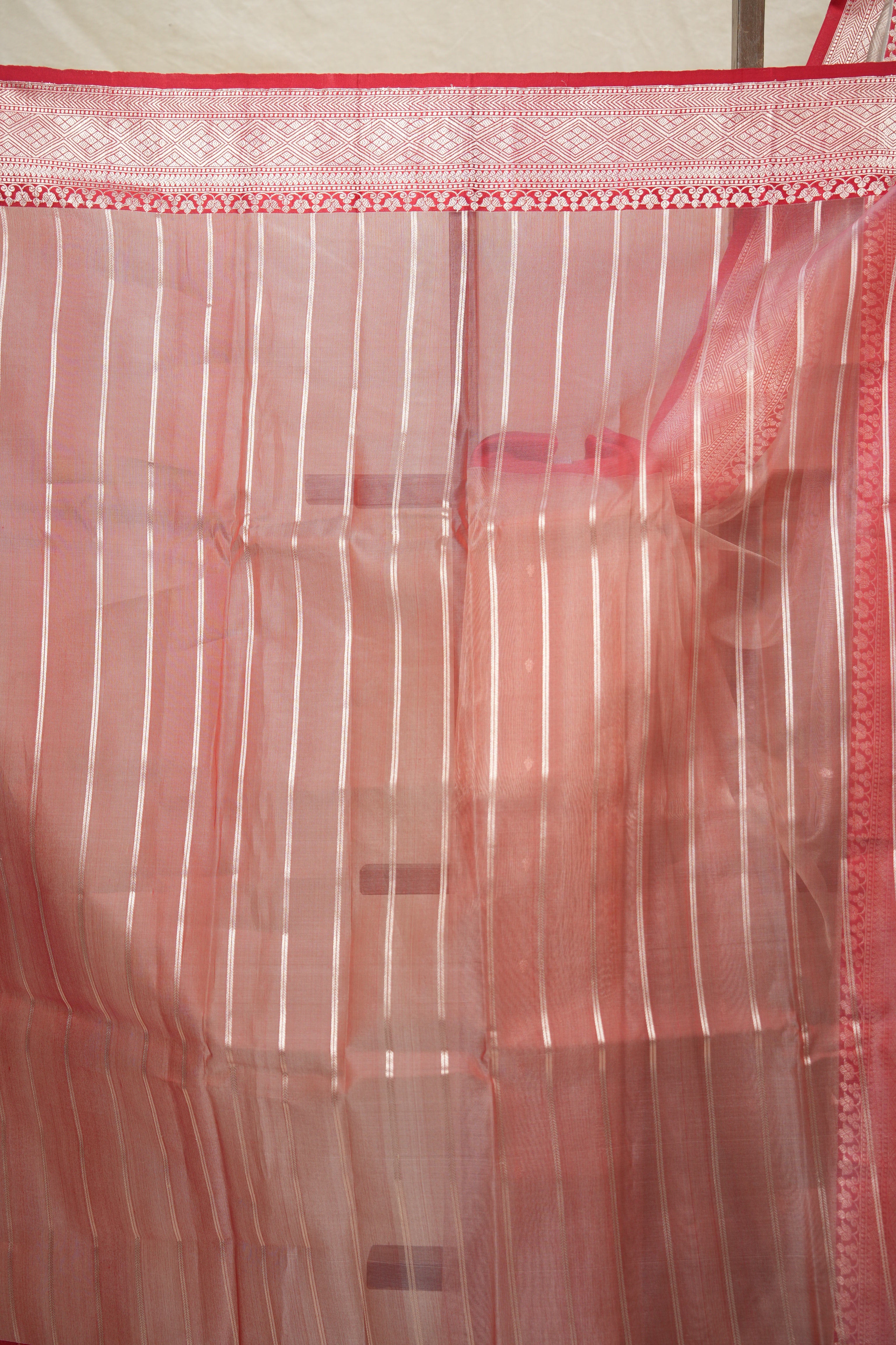 Red Silver Tissue Banarasi Silk Saree - SRRSTBSS014