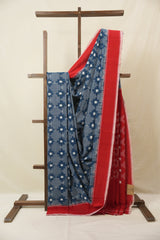 Teal Blue Pochampalli Cotton Ikat Saree - SRTBPCIS717