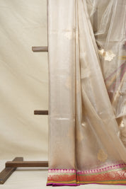 Golden Cream Tissue Banarasi Silk Saree - SRGCTBSS016