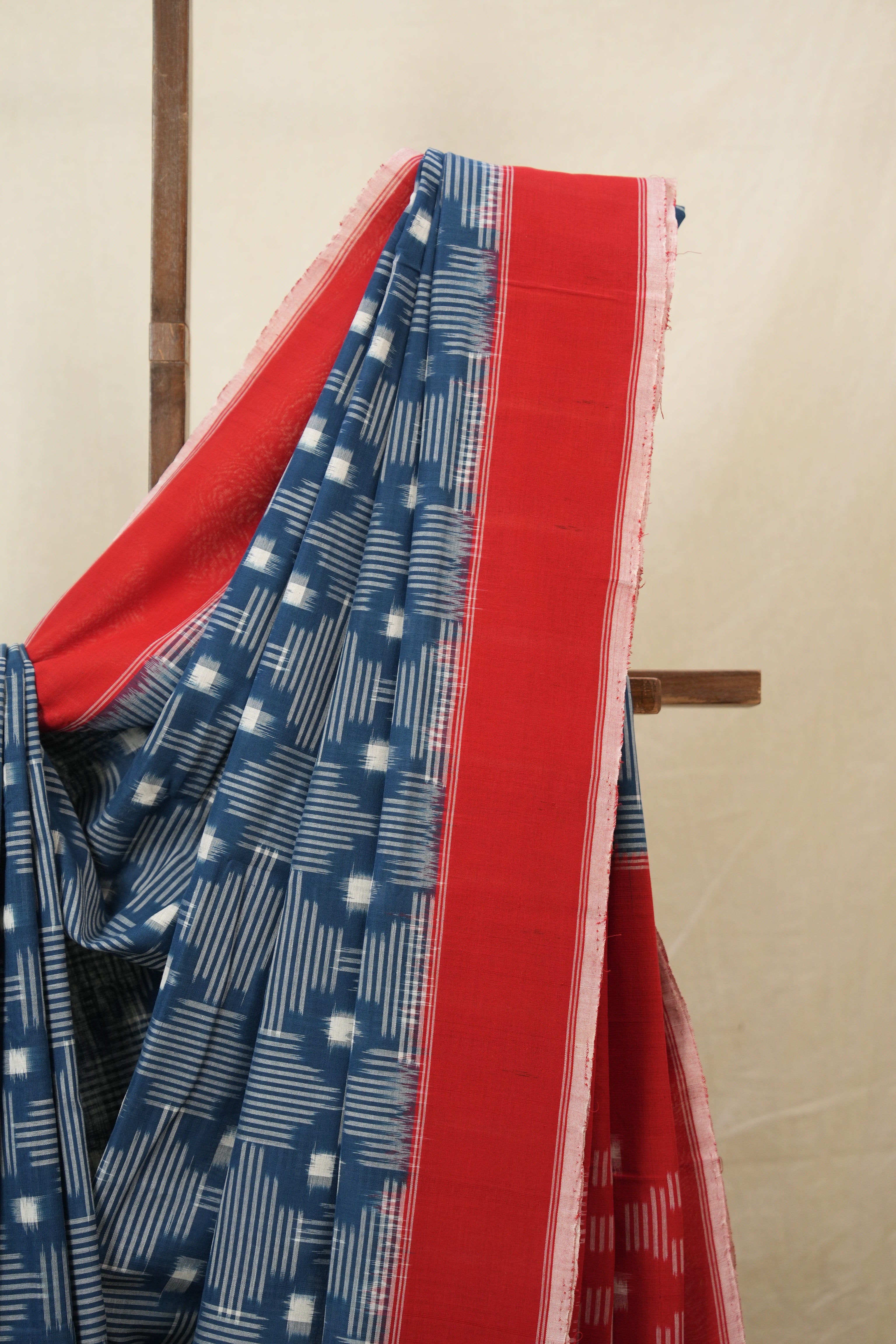 Teal Blue Pochampalli Cotton Ikat Saree - SRTBPCIS717