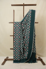 Green Pochampalli Cotton Ikat Saree - SRGPCIS718