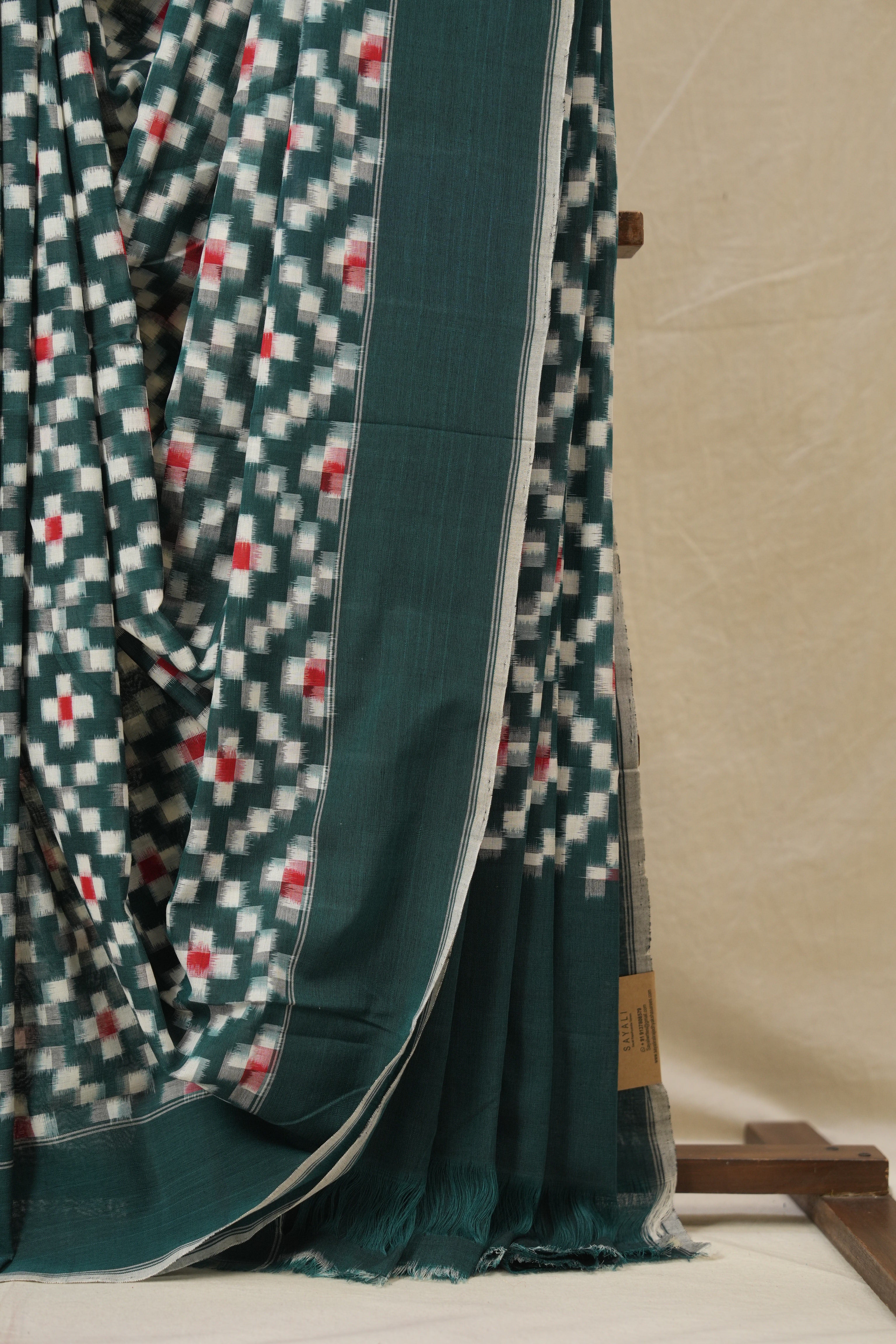 Green Pochampalli Cotton Ikat Saree - SRGPCIS718