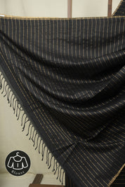Black Maheshwari Saree - SRBMS1215
