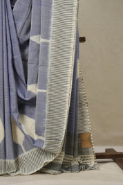 Lavender Pochampalli Cotton Ikat Saree - SRLPCIS658