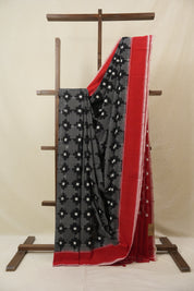 Black Pochampalli Cotton Ikat Saree - SRBPCIS711