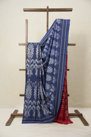 Blue Pochampalli Cotton Ikat Saree - SRBPCIS657
