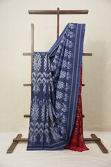 Blue Pochampalli Cotton Ikat Saree - SRBPCIS657