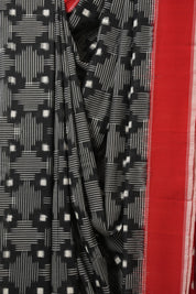 Black Pochampalli Cotton Ikat Saree - SRBPCIS711