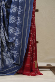 Blue Pochampalli Cotton Ikat Saree - SRBPCIS657