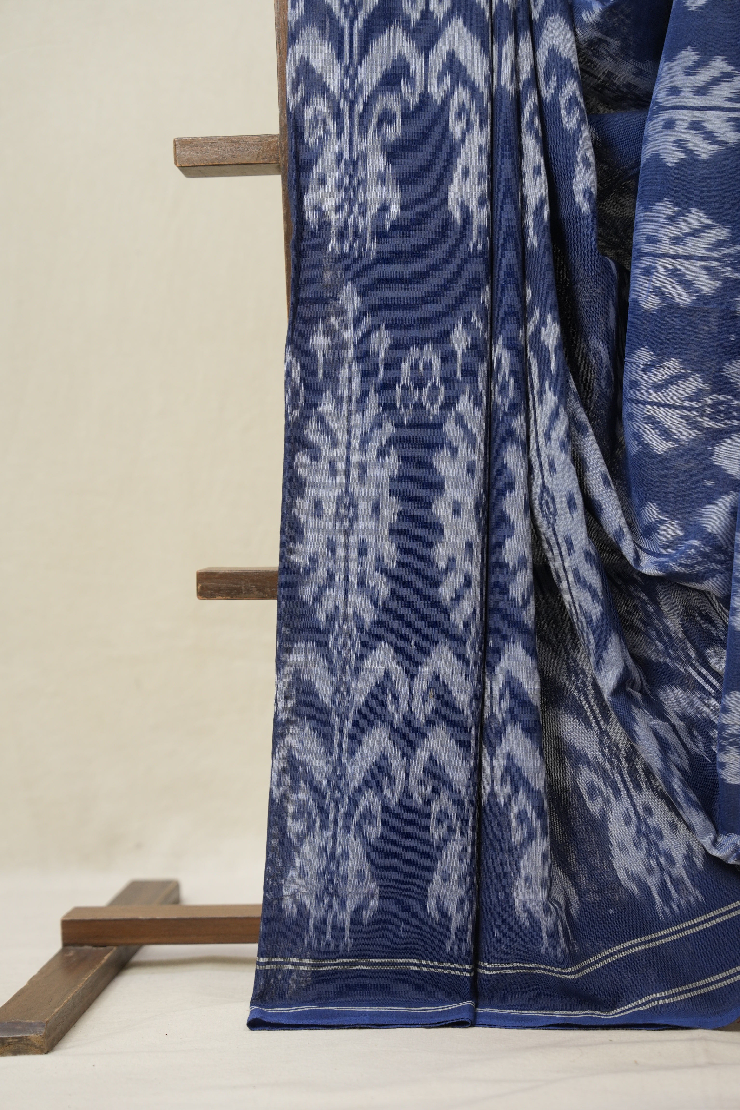 Blue Pochampalli Cotton Ikat Saree - SRBPCIS657