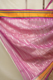 Silver Cream  Tissue Banarasi Silk Saree - SRSCTBSS001