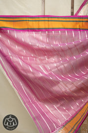 Silver Cream  Tissue Banarasi Silk Saree - SRSCTBSS001