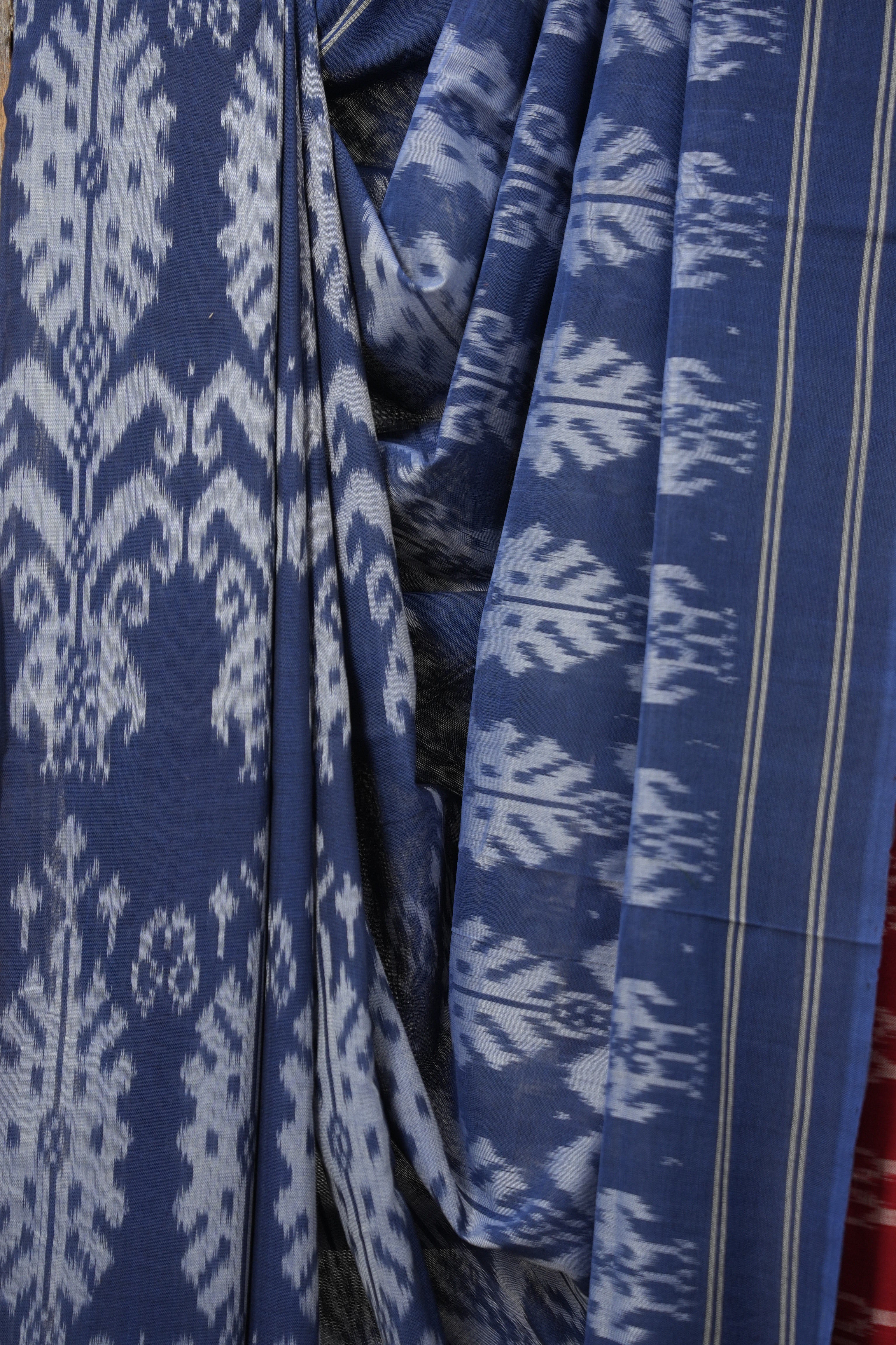 Blue Pochampalli Cotton Ikat Saree - SRBPCIS657