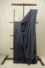 Grey Maheshwari Saree - SRGMS1210