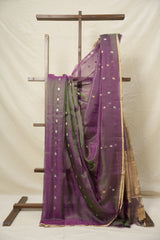 Two Tone Purple Tissue Banarasi Silk Saree - SRTTPTBSS28