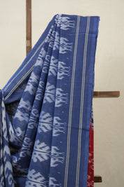 Blue Pochampalli Cotton Ikat Saree - SRBPCIS657