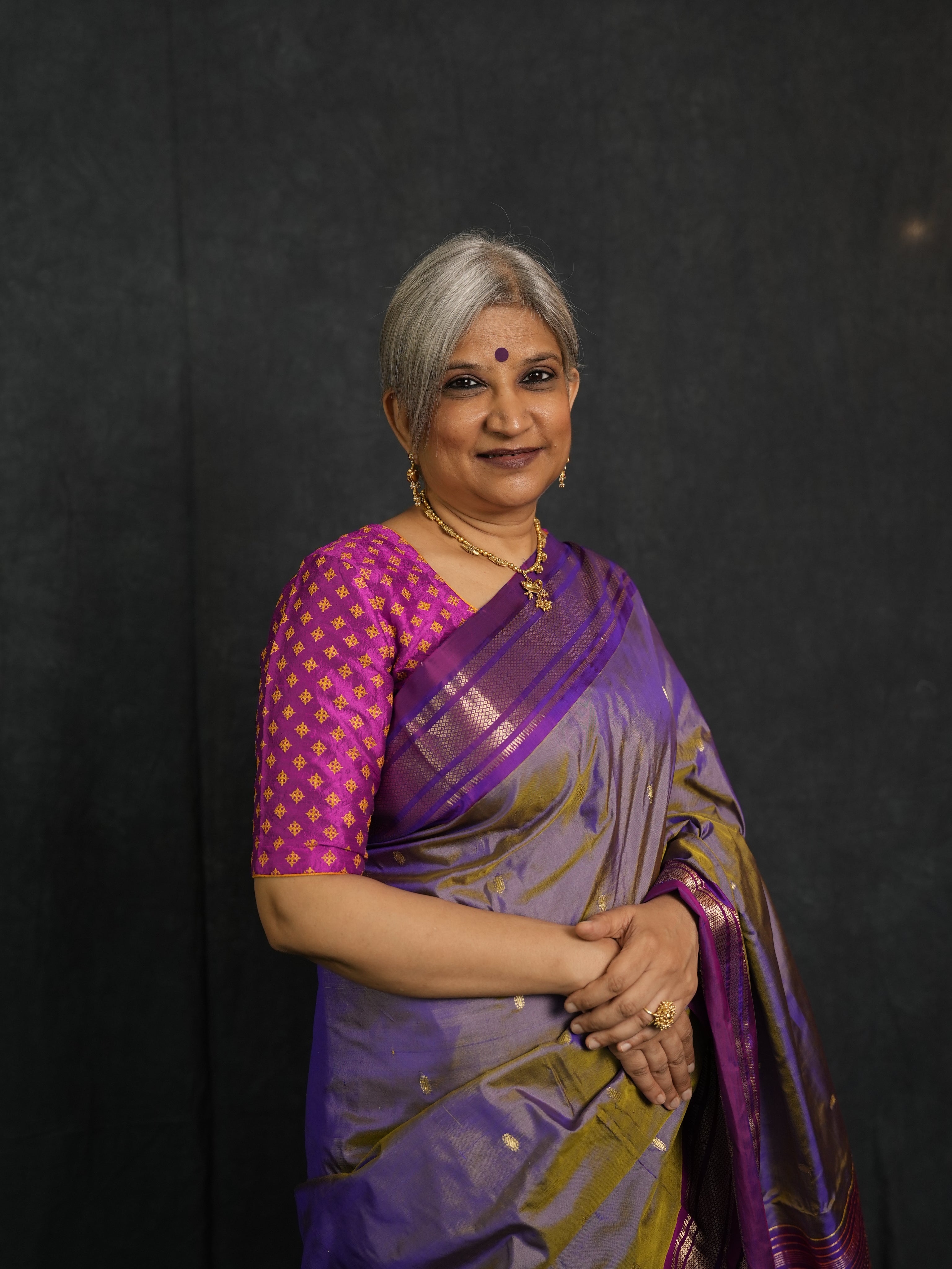 Two Tone Lavender Silk Paithani Saree - SRTTLSPS766